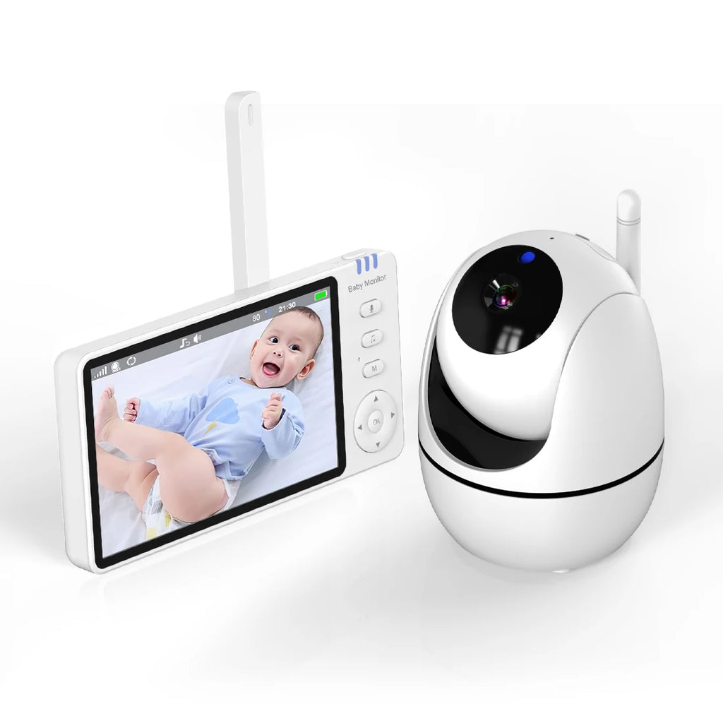 720P Pan-Tilt Baby Monitor with 5” Screen & Two-Way Audio