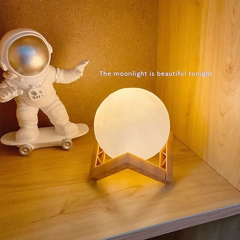3D LED Moon Lamp – Cozy Night Light for Bedroom Decoration