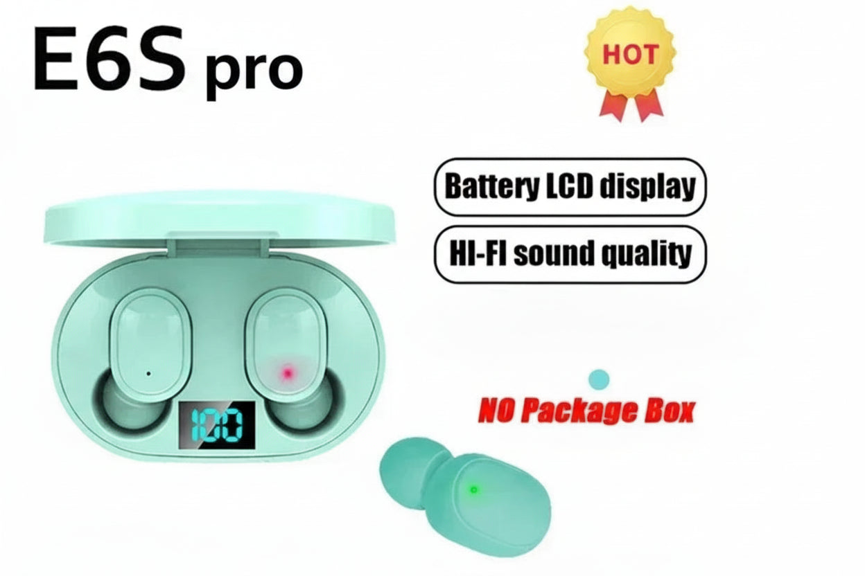 E6S Pro Wireless Earbuds – Clear Sound & Smart LED Displa