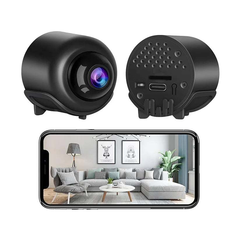1080P HD Mini WiFi Indoor Camera with Night Vision & Two-Way Audio