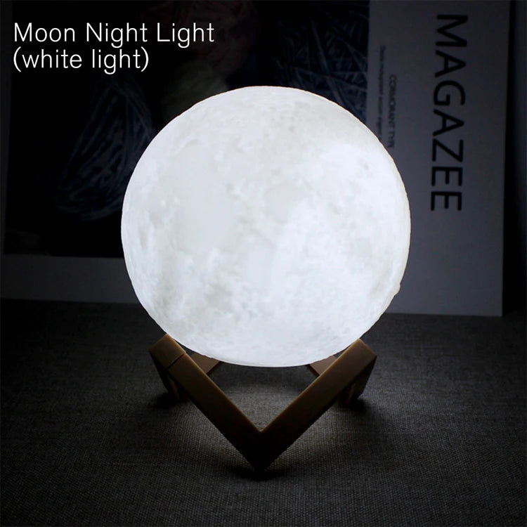 3D LED Moon Lamp – Cozy Night Light for Bedroom Decoration