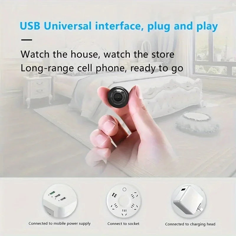 1080P HD Mini WiFi Indoor Camera with Night Vision & Two-Way Audio