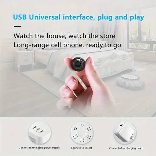 1080P HD Mini WiFi Indoor Camera with Night Vision & Two-Way Audio